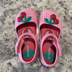 Mini Melissa Kids Pink Cherry Sandals